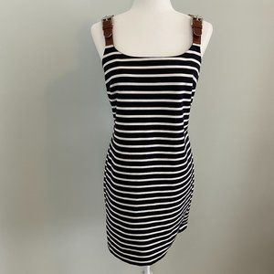 Michael Kors Navy/White Striped Mini-Dress